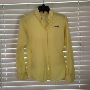 Women’s Columbia PFG Tamiami Shirt, Yellow, XS